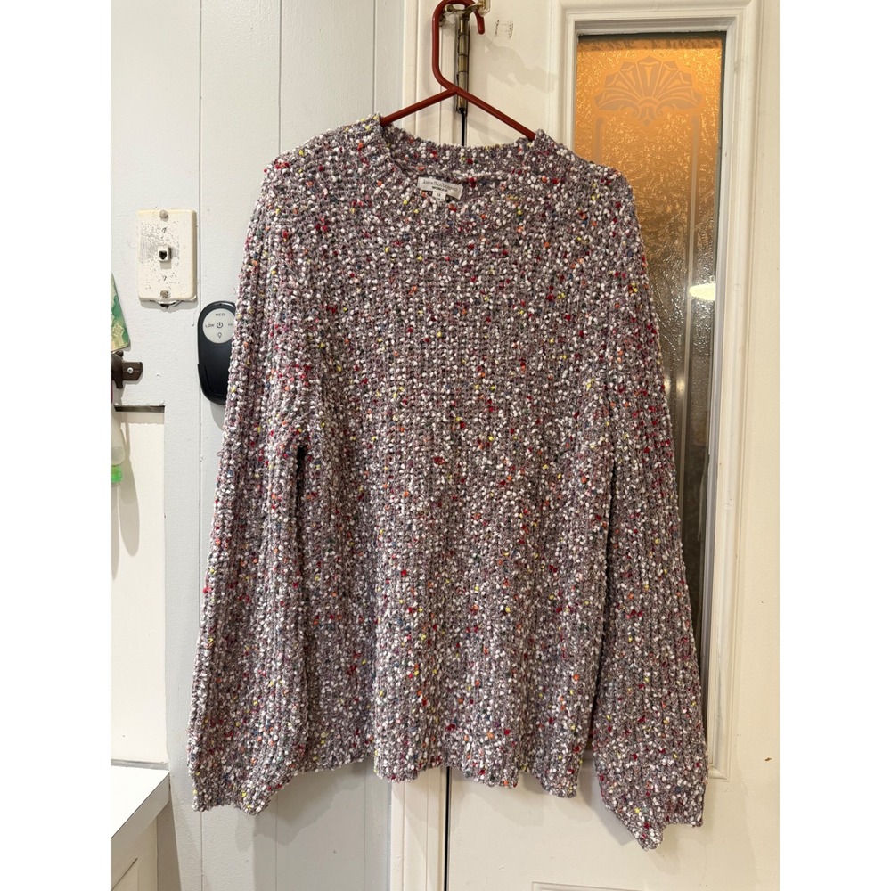 John Paul Richard Woman Ash Confetti Crewneck Sweater 1X NWT W2087596J